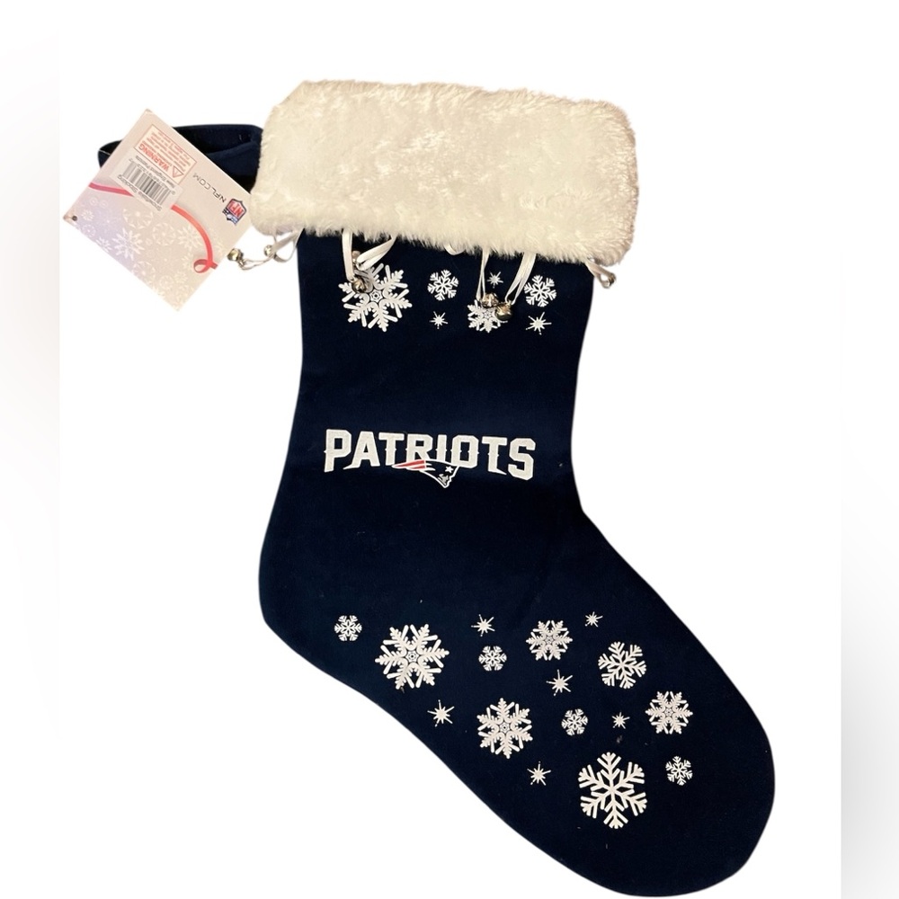 NFL Patriots Blue and White Holiday Stocking